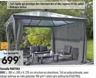 Bricorama La tonnelle martika offre
