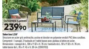 Bricorama Salon bas leaf offre