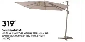 Bricorama Parasol déporté 3x4 m offre