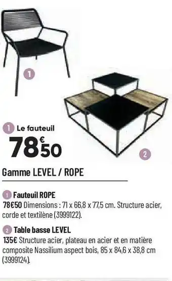 Bricorama Gamme level-rope offre