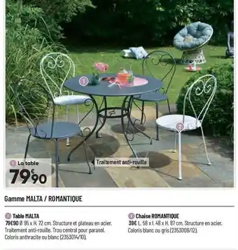 Bricorama Gamme malta-romantique offre