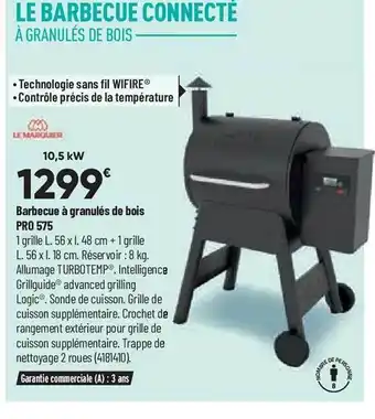 Barbecue à granulés de bois pro 575