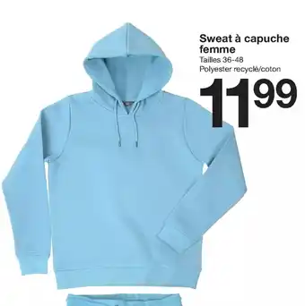 Zeeman Sweat a Capuche Femme offre