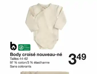 Zeeman Body Croise Nouveau-Ne offre