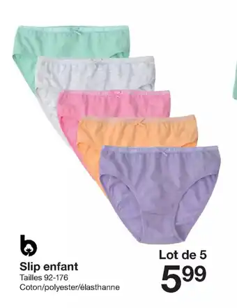 Zeeman Slip Enfant offre