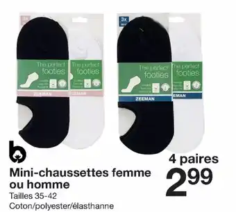 Zeeman Mini-Chaussettes femme ou homme offre