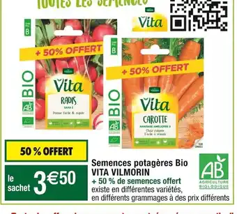 Semences PotagĂšres Bio Vita Vilmorin