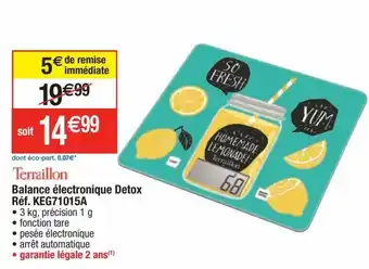 Cora x Carrefour Balance électronique terraillon offre