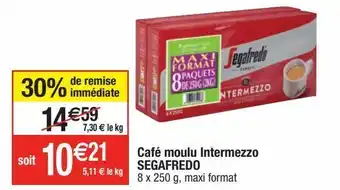 Cora x Carrefour Café moulu segafredo offre