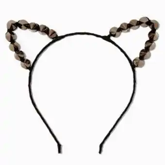 Serre-tĂȘte oreilles de chat strass noirs