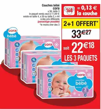Cora x Carrefour Couches cora offre