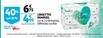Auchan Supermarché Lingettes pampers offre