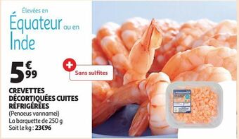 Auchan Supermarché Crevettes décortiquées cuites réfrigérées offre