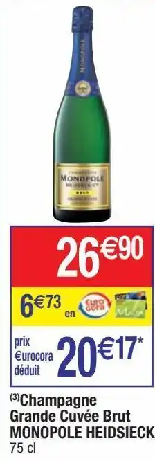 Cora x Carrefour Champagne brut offre