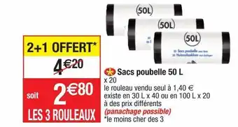 Cora x Carrefour Sacs poubelles offre