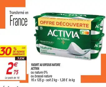 Netto Yaourt au Bifidus Nature Activia offre
