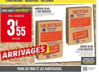 Batkor Mortier 30 kg + 5 kg Gratuits offre