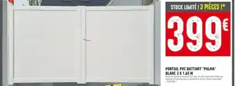 Portail PVC Battaint "Palma" Blanc 3 x 1 .65 M