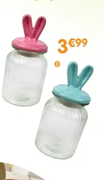 b&m Bocal En Verre Lapin offre