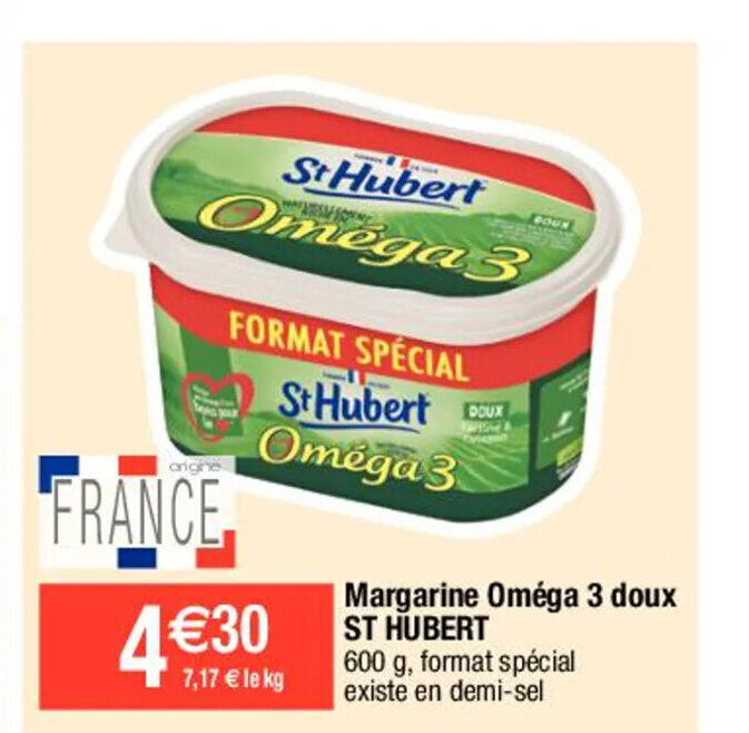 Promo Margarine Omega 3 Doux St Hubert chez Migros