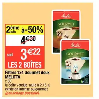 Migros Filtres 1X4 Gourmet Doux Melitta offre