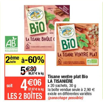 Migros Tisane Ventre Plat Bio La Tisaniere offre