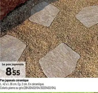 Bricorama Pas japonais céramique offre