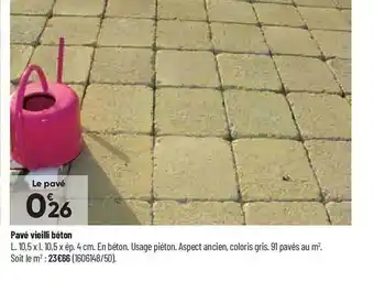 Bricorama Pavé vieilli béton offre