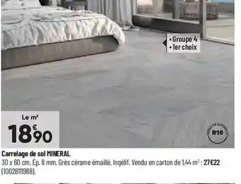 Carrelage de sol minéral