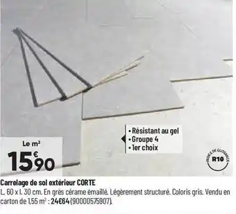 Carrelage de sol extérieur corte