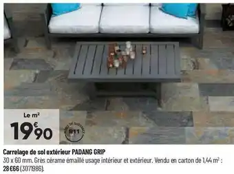 Bricorama Carrelage de sol extérieur padang grip offre