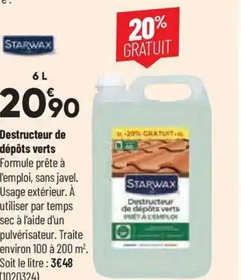 Destructeur de dépÎts verts starwax
