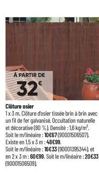 Clôture osier