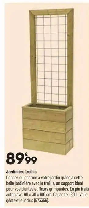 Bricorama Jardinière treillis offre