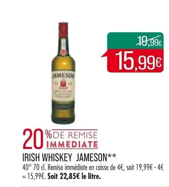 Match Irish whiskey JAMESON offre
