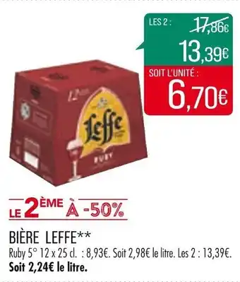 Match Bière LEFFE offre