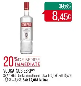 Match Vodka SOBIESKI offre