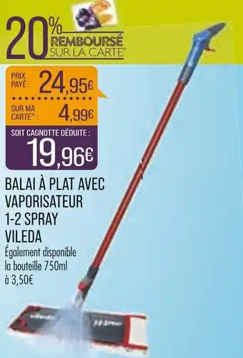 Match Balai à plat avec vaporisateur 1-2 spray VILEDA offre