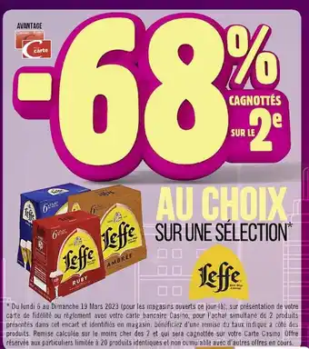 Casino Supermarchés Leffe offre