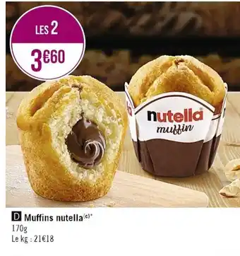 Casino Supermarchés Muffins nutella offre