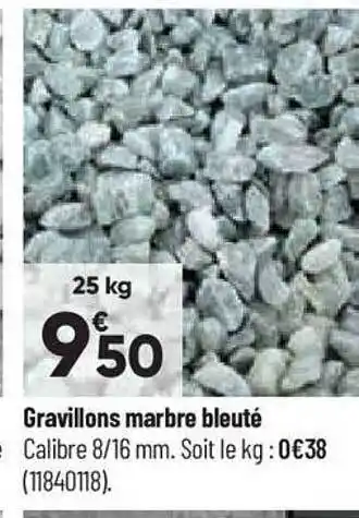Bricorama Gravillons marbre bleuté offre