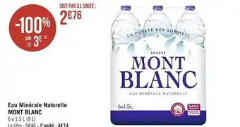 Casino Supermarchés Eau Minerale Naturelle Mont Blanc offre