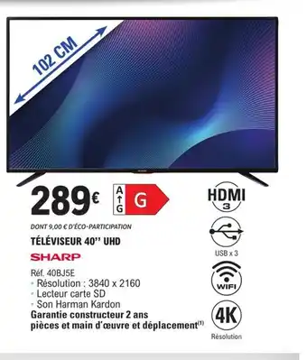 Téléviseur 40 UHD Sharp