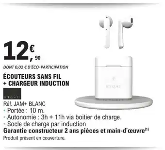 E.Leclerc Ecouteurs Sans Fil +Chargeur offre