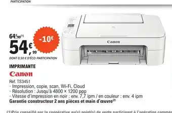 E.Leclerc Canon Imprimante offre