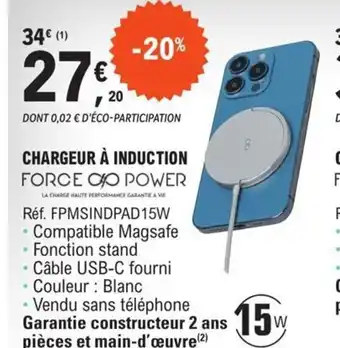 E.Leclerc Chargeur a Induction offre