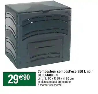 Cora x Carrefour Composteur Compost Eco 350L Noir Bellijardin offre