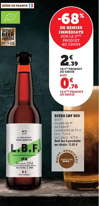 Super U Biere LBF Bio offre