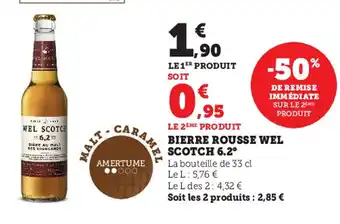 Super U Biere Rousse Wel Scotch 6.2° offre
