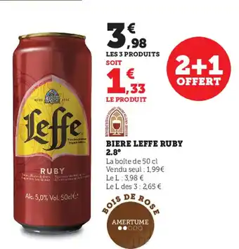 Super U Biere Leffe Ruby 2.8° offre